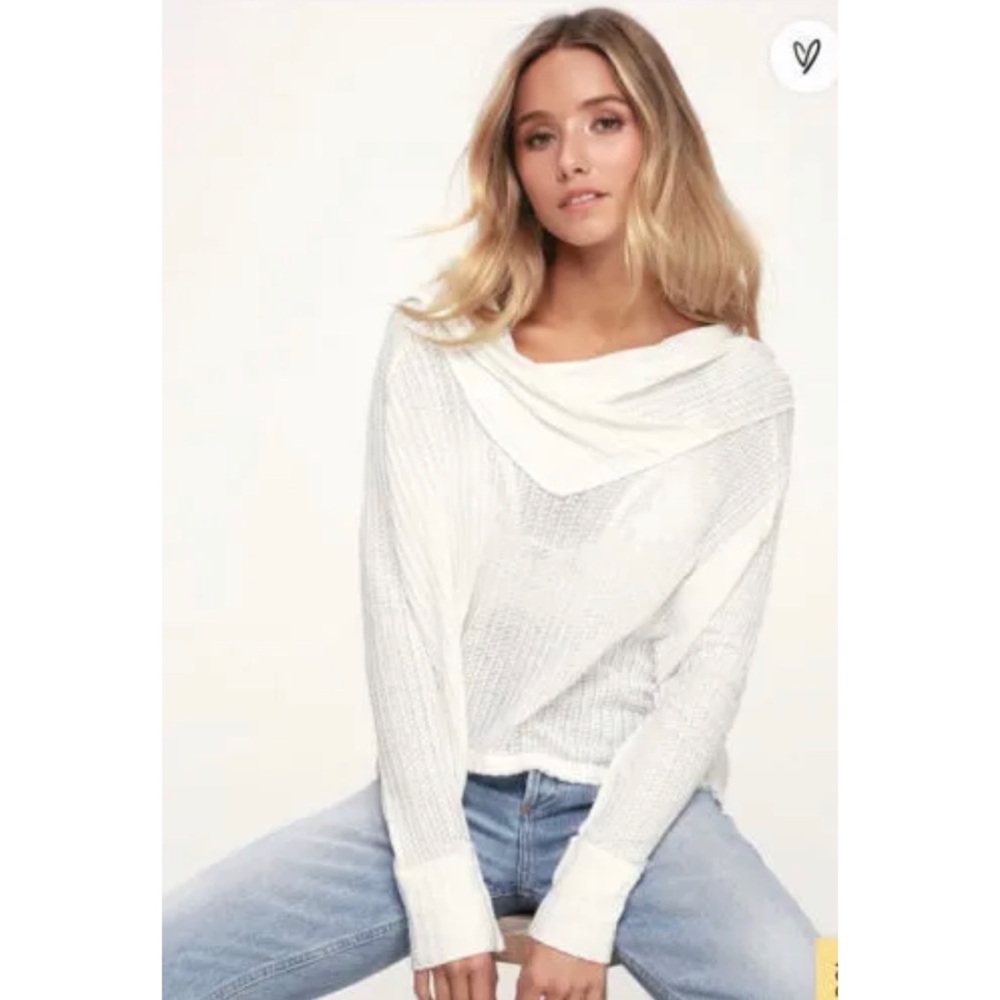 We The Free Wildcat Cowl Neck Thermal Pullover Sweater